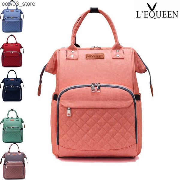 Diaper Bags LEQUEEN Brand Diaper Stroller Bag Backpack Mommy Large Capacity Baby Bag Fou Mom Baby Care Waterproof Outdoor Travel Diaper BagL