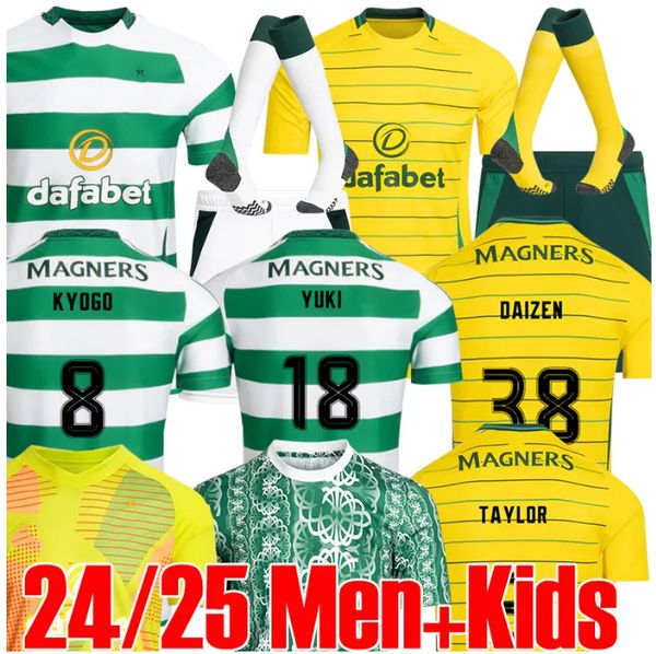 24 25 Celts KYOGO Soccer Jerseys 2024 Home Away Third Football Shirt FcCeLtIC DAIZEN REO McGREGOR 135 Years Hoops Anniversary Irish Origins