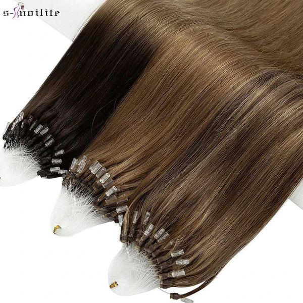 S-noilite 0.5g Microcirculation Human Hair Extension Health End Micro Link Micro Loop 00 pieces Keratin Capsules Straight Natural Hair W2501