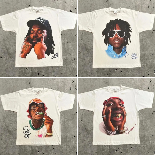 Blutosatire Boxy Streetwear T Shirt 180g weight Y2K Clothing Punk Rock Harajuku Hip Hop Graphic Print Oversized T Shirt Mens Womens Gothic S