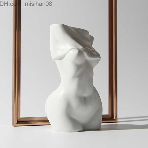 Vases Female Body Vase Ceramic Feminine Curve Vases Undressing Look Creative Floral Vase for Bohe Home Desk Decoration Gift for Friend 22022