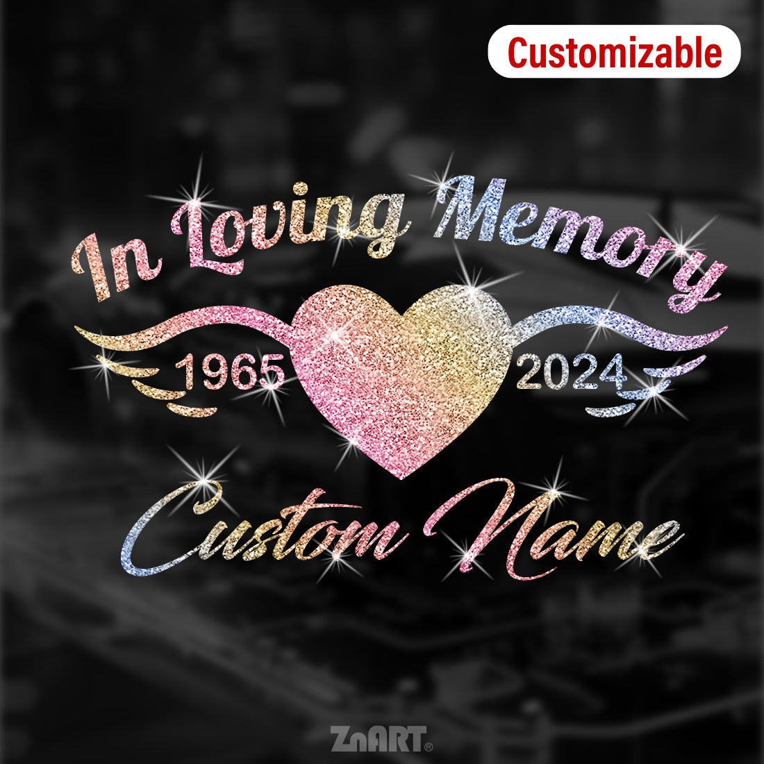 TEMU 1pc Of Personalized Glittery Vinyl Decal For , Featuring For My Parents. Decorative Stickers Are Motorcycles, Trucks, Cars, Laptops, And Any ,