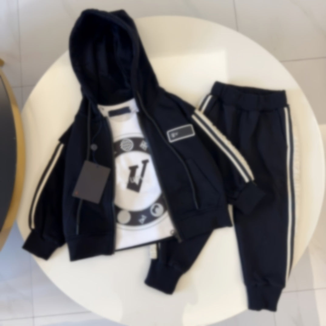 child tracksuit hood kid jacket hoodies baby winter jackets hooded kids designer clothes girl boy three pieces set fashion Christmas birthdays parti