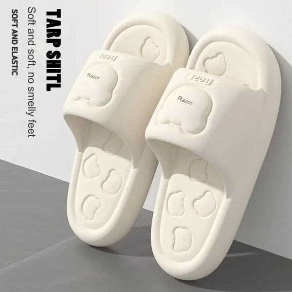 EVA Plataforma espessa nuvem chinelos femininos Pillow Slides 2024 Sandals de praia de verão Mulher Non Slip Banheiro Home Shoesc241129