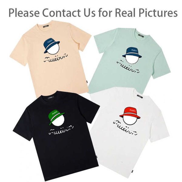 2024 Golf Clothes Fashion Malbons Shirts Designer Cartoon Ball Pattern Cotton Tshirt Men Women Casual Round Neck Business Sports Short Sleev
