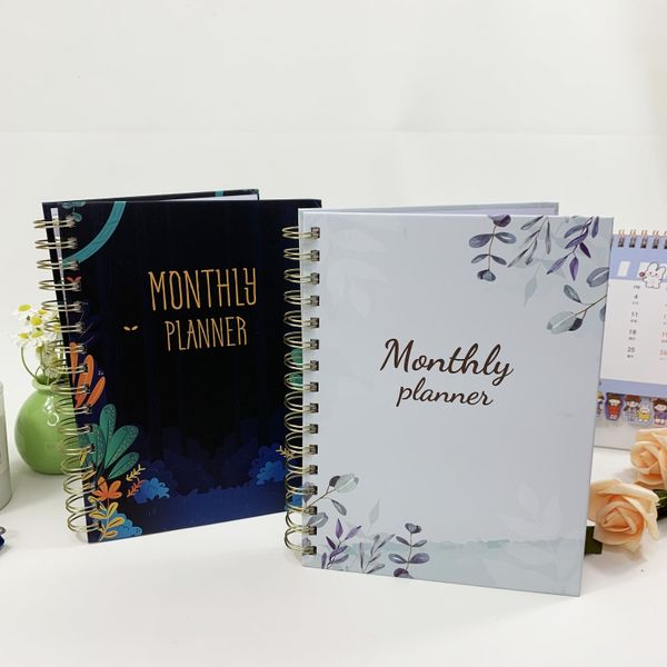 Monthly Planners and Notebooks Custom Spiral Journal Custom Printing Weekly Daily Financial Order Budget Planner