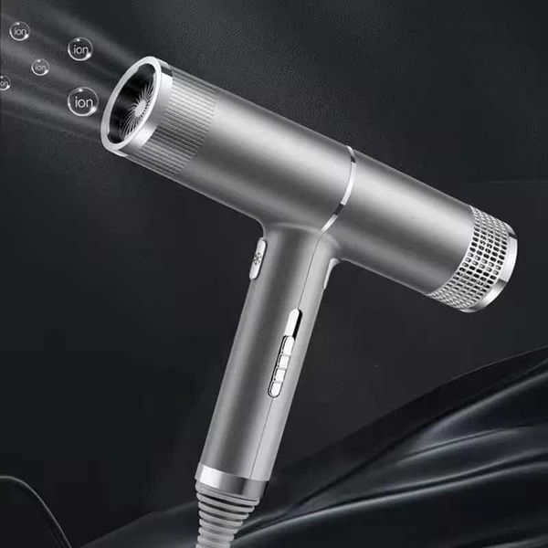 Hair Dryers Low noise hot and cold ion hair dryer intelligent temperature adjustable fast drying leaf free hair dryer H240906