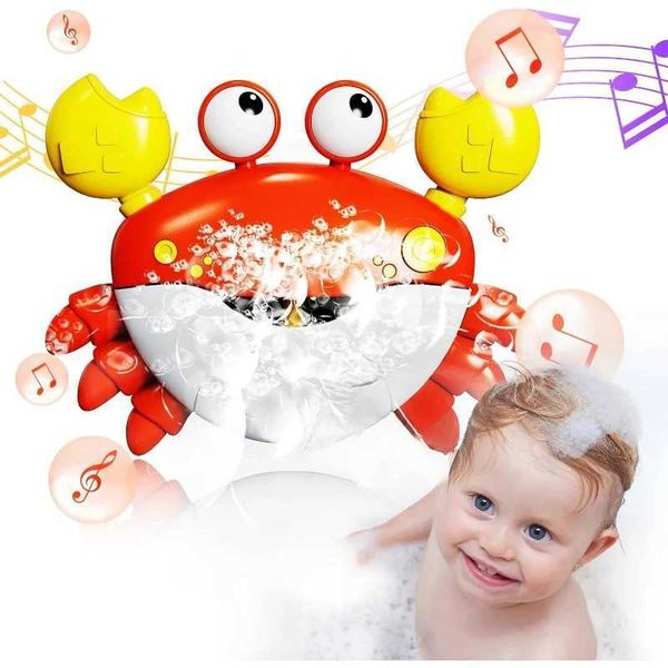 Novelty Games Bubble Machine Crab Frog Music Childrens Bathtub Soap Automatic Baby Shower Toy Q241121