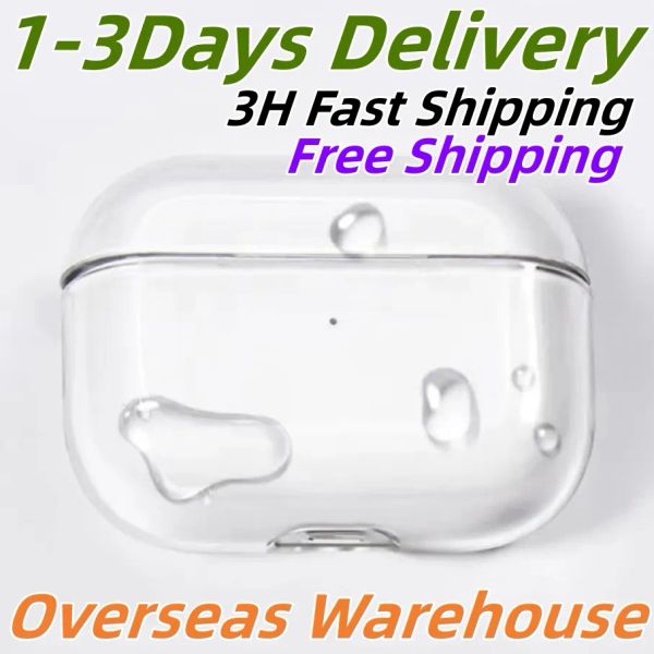 USA Stock For Apple Pro 2 3nd pro Airpod 4 Pros Headphone Accessories Solid TPU Silicone Protective Earphone Case Wireless Charging Shockpro
