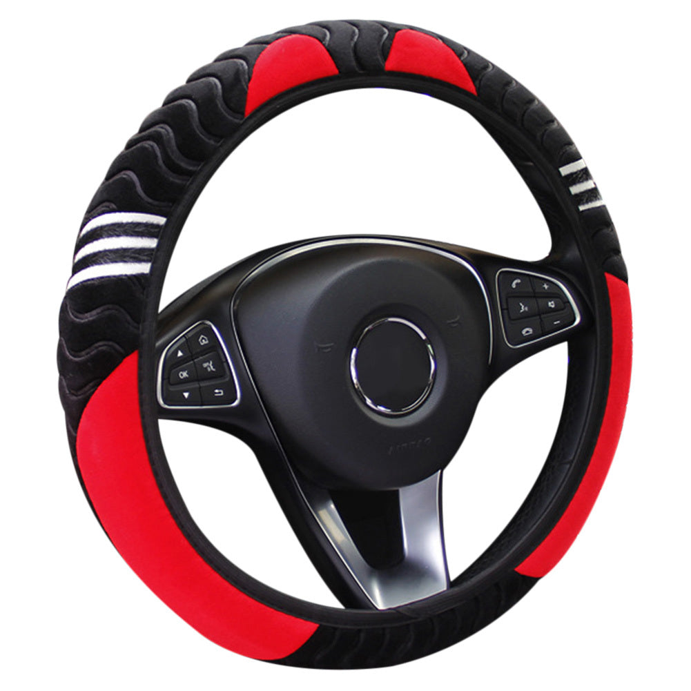 TEMU 15" Steering Wheel Cover Plush 38cm Automobile Steering Wheel Cover Car Interior Accessories For Women
