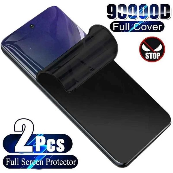 Cell Phone Screen Protectors 2Pcs Anti-Spy Hydroge Film Screen Protector For Samsung Galaxy S24 S22 S21 S20 S23 Ultra For Samsung Galaxy S9