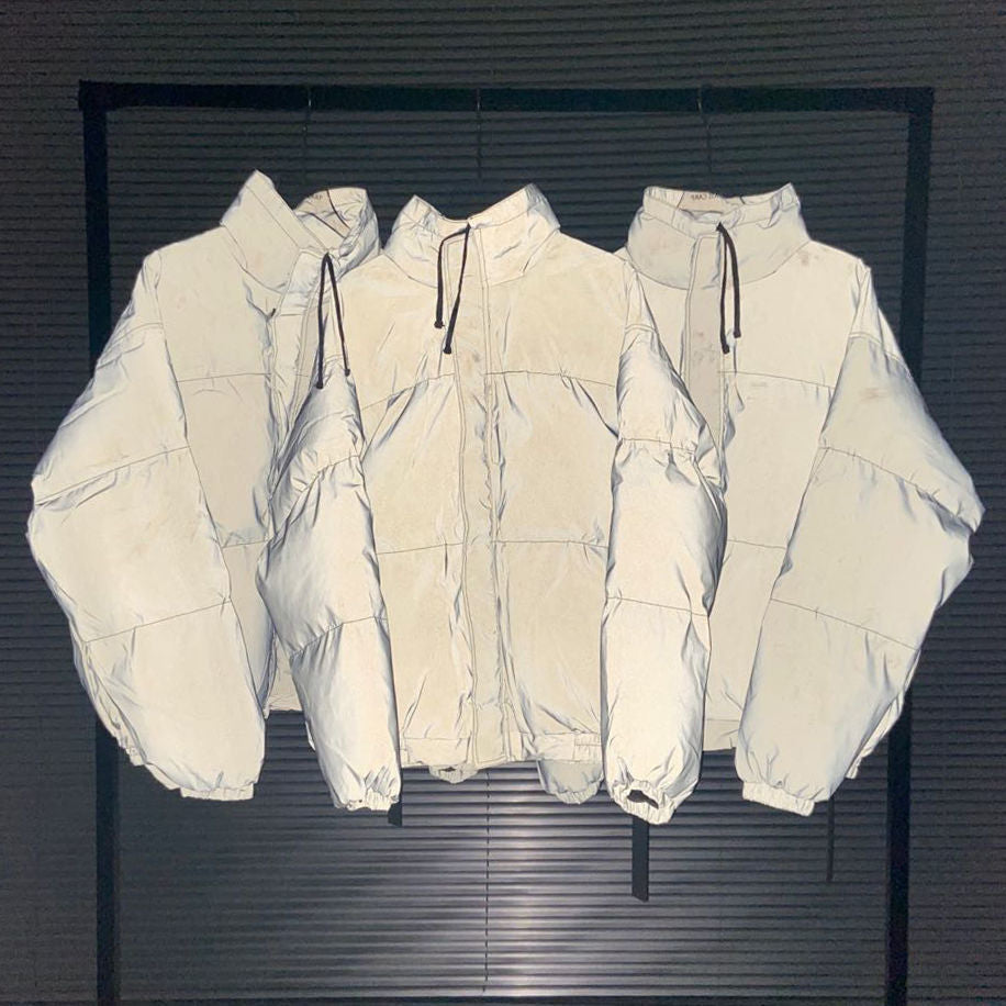 Luxury Brand Down Jacket Essantials High Street Laser Stand Collar Coat Fog Thickened Reflective Clothes In Winter