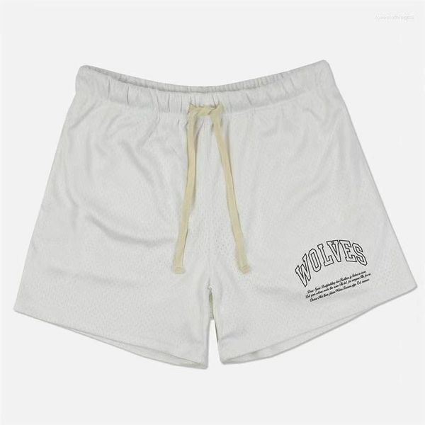 Shorts masculinos shorts designers de malha esportiva de malha para exercícios para fitness ginásio de ginástica e execução s24145