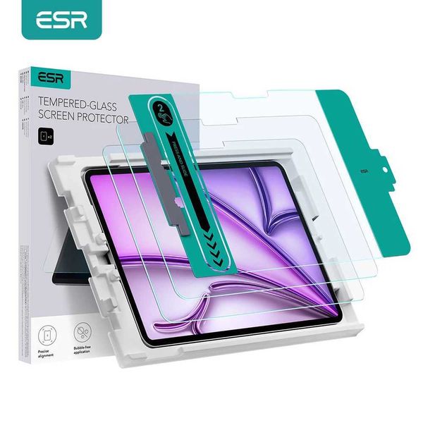 Cell Phone Screen Protectors ESR for iPad Pro 13 Screen Protector for iPad Pro 2024 Tempered Flim for iPad Air 11 Air 13 HD Film with Easy A