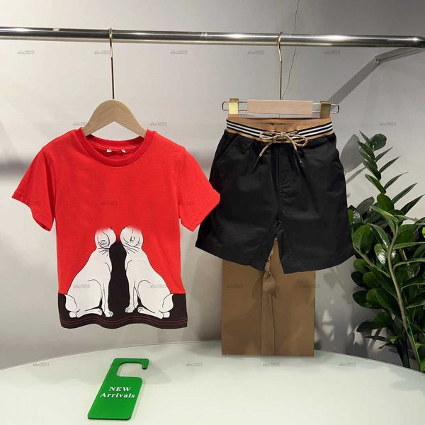 Classics baby T-shirt set Summer tracksuits boys girls Short sleeved suit kids designer clothes Long-eared rabbit print t shirt and shorts