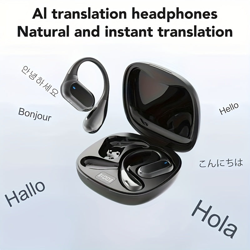 TEMU Ai Ows Translation Earbuds: 3-in-1 Translator Earphones 144 Languages & Accents & 8 Offline Translation Packs Quality Long , Ideal For Travel &