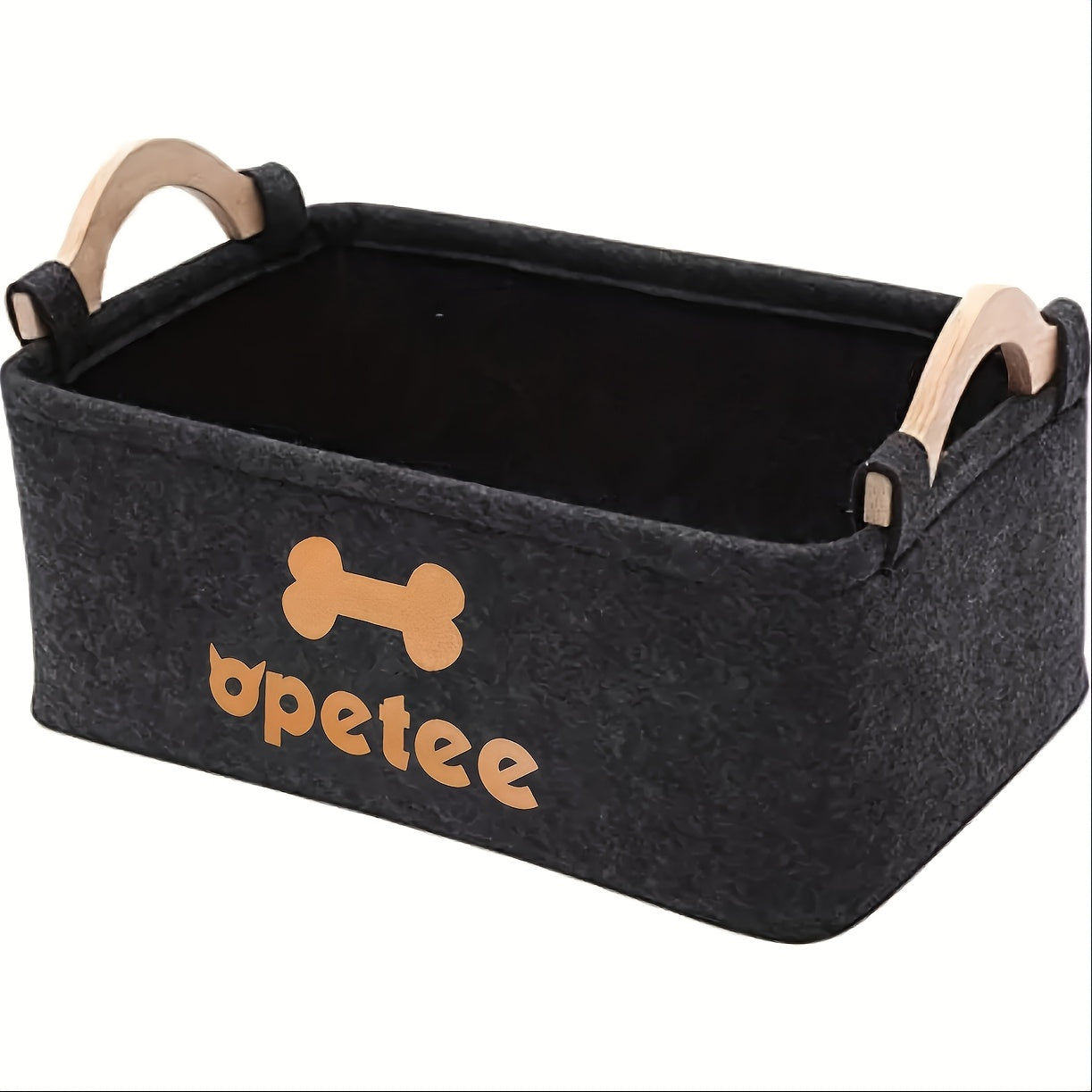TEMU Felt Pet Toy Box And Dog Toy Box Storage Basket Chest Organizer - Spacious, Foldable, And Easy-to-clean Container Organizing Pet Toys, Blankets,