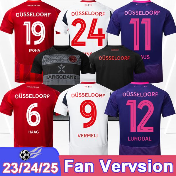 24 25 Fortuna Dusseldorf Soccer Jerseys HOFFMANN PEJCINOVIC JOHANNESSON VERMEIJ Home Away 3rd 23 24 Special Edition Football Shirts