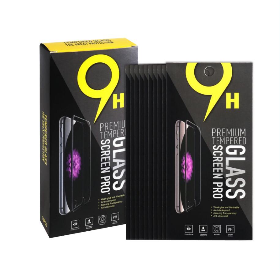 Screen Protector for iPhone 15 14 13 12 11 Pro Max XS XR Tempered Glass for 7 8 Plus LG stylo 6 Film 0.33mm With Paper Box