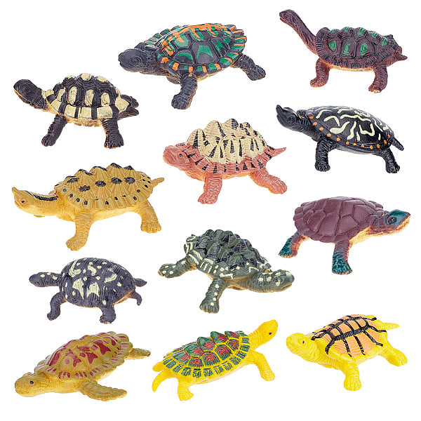 1 ensemble de figurines en plastique de tortues de mer pour décorations d'exposition