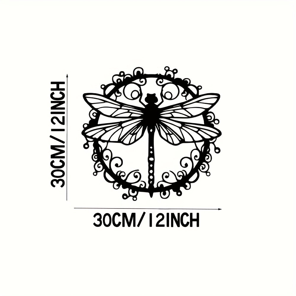 TEMU Metal Dragonfly Wall Decor - Elegant Indoor Hanging Decor With Cutout Design, Housewarming, Wedding, , Christmas Gift - Durable Metal