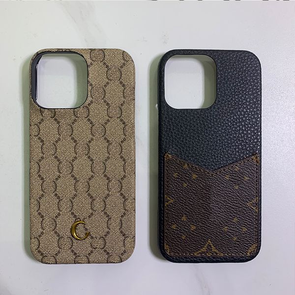 Designer iPhone Case Luxury Wallet Card Holder for Apple iPhone 16 15 Pro Max 14 Plus 13 12 Mini 11 ProMax X XR XS XsMax 7P 8P 13Pro Fashion