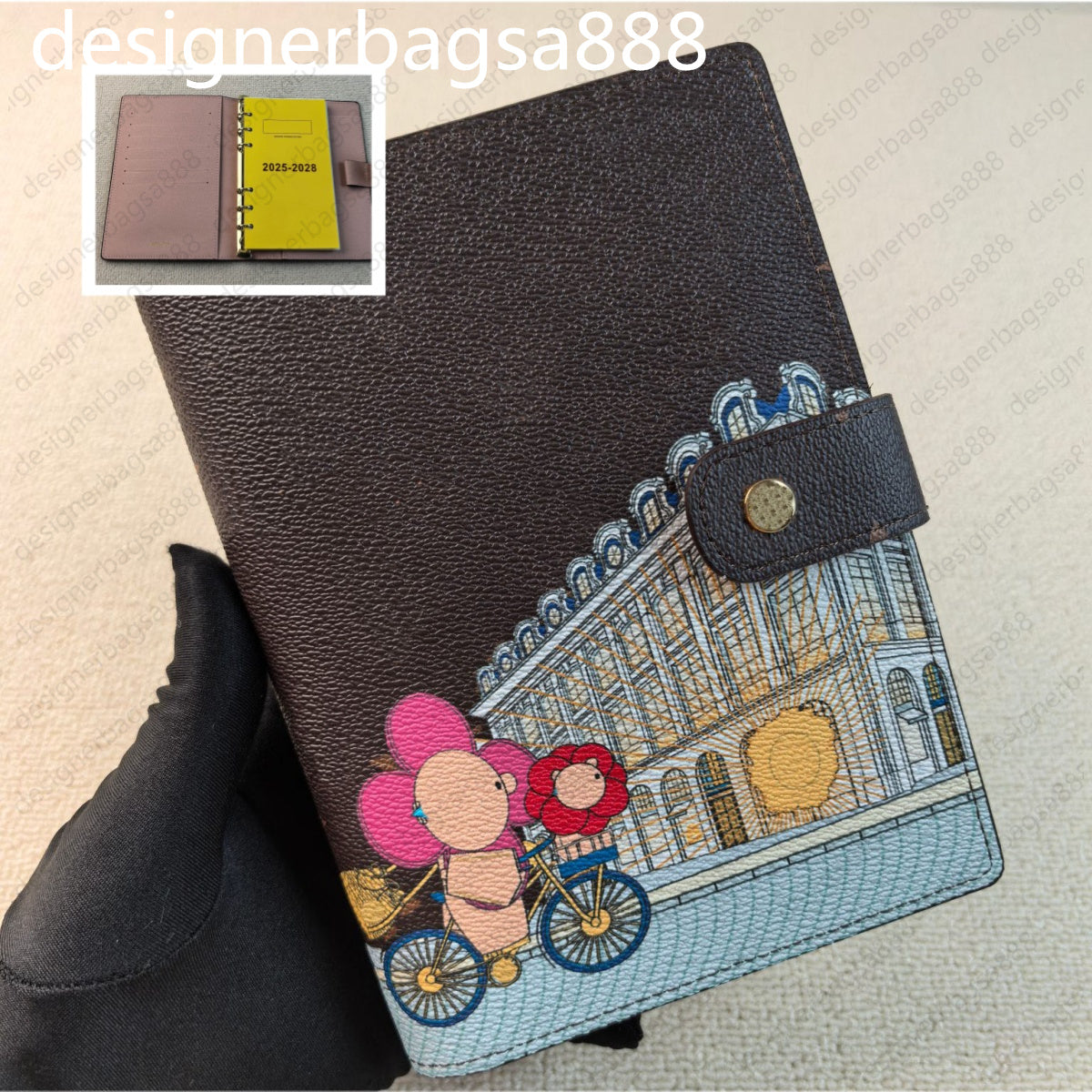 Designer Medium DESK AGENDA COVER Holders Memo Planner Men Women Cartoon Notebook Diary Agendas Protective Case Card Holder Notepad Cover 7A