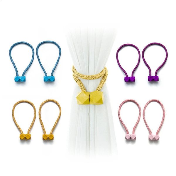 Magnetic Solid Color Curtain Hooks Tiebacks Tie Backs Buckle Clips Holdbacks For Living Room Bedroom Decoration Sheer Curtains 241224