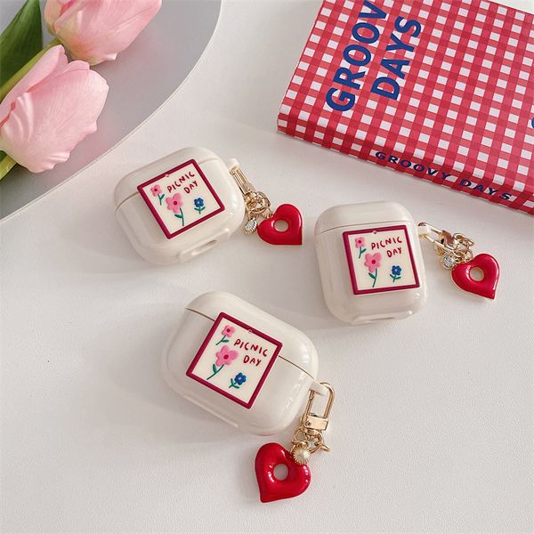 ddmygifts Mi white red picture frame suitable for Pro 1-2-3 generation Bluetooth wireless headphone case cute pendant A