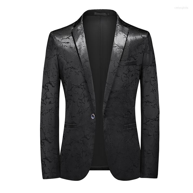 Men&#039;s Suits 2022 Men&#039;s Letter Print Formal Suit Jacket Spring Streetwear Korean Slim Fit Casual Blazer Male Clothing