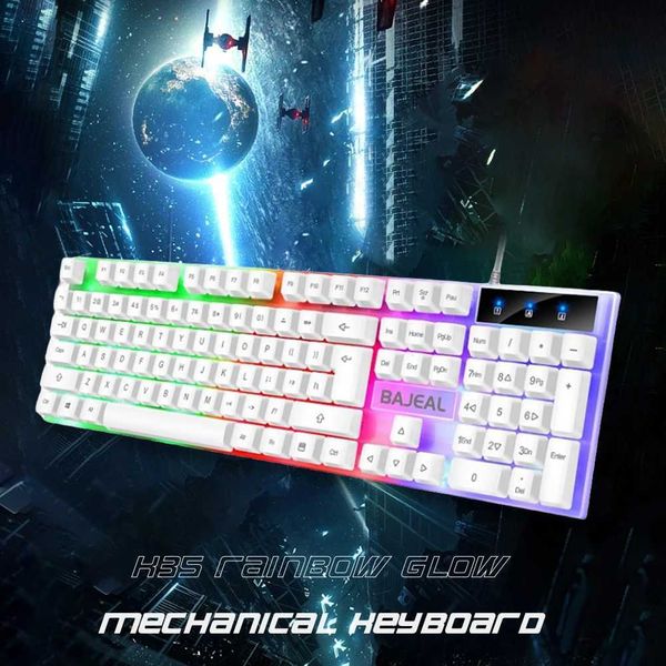 98 Keys Mechanical Keyboard RGB Gaming Keyboard Colorful Lighting Keyboard Gaming Hot Swap Keyboard for Computer Laptop PC GamerLX241031