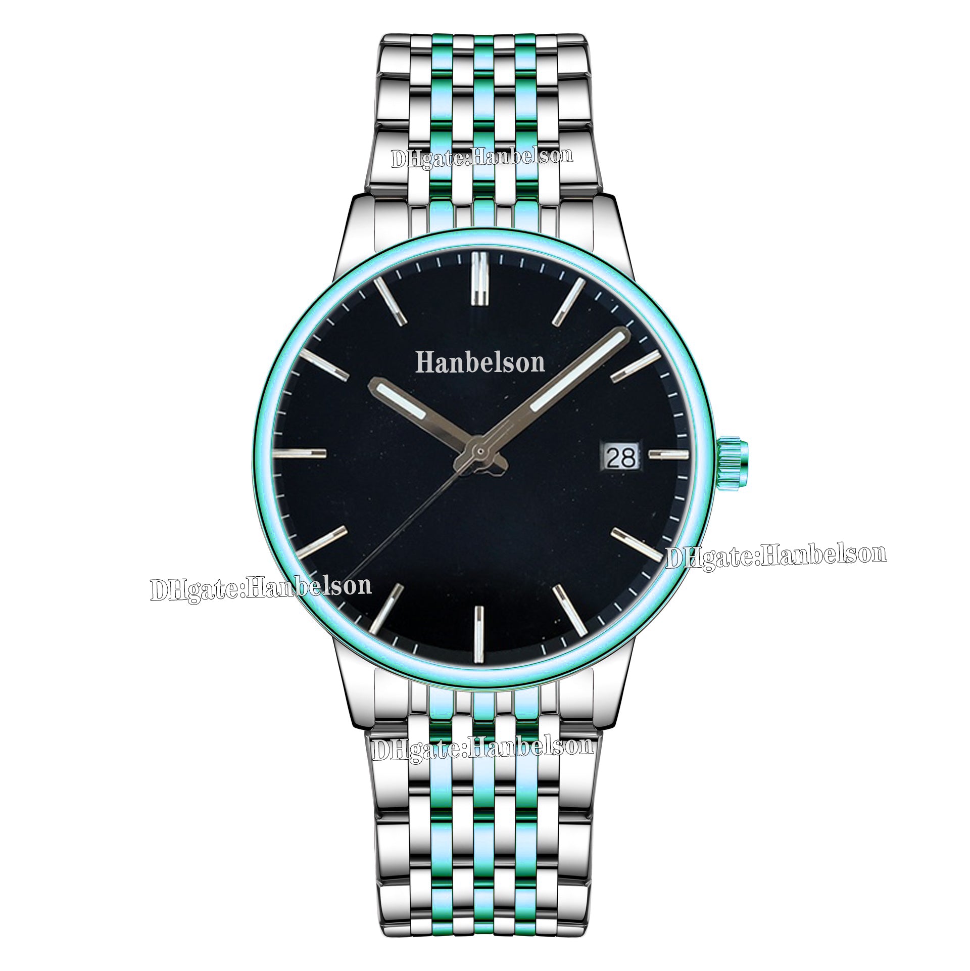 MEN Watches black face japan Quartz Movement Steel strap Wristwatch Men Watches 40mm Ladies 35MM Gift Clock