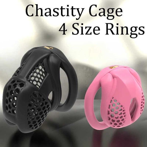 2024 Skeleton Design Chastity Cage Hidden Lower Body Comfort Mens Chastity Belts Penis Locking Straps 4 Sizes Cock Cage Adult Z241214