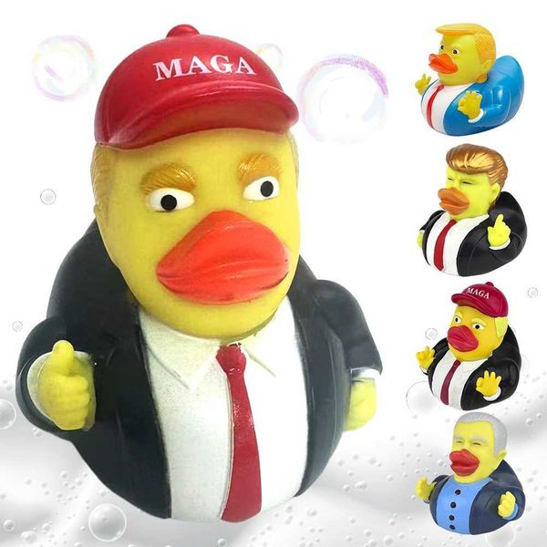 Trump Rubber Duck Squeak Bath Duck Trump Merchandise Bathtub Toys Funny Duck Toy for Kids Gift Birthdays Baby Showers Bath TimeC250108