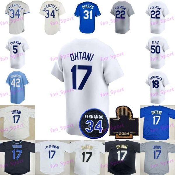 17 Shohei Ohtani Baseball Jersey 50 Mookie Betts Freddie Freeman Gavin Lux Walker Buehler Max Muncy Will Smith Enrique Hernandez Andy Pages
