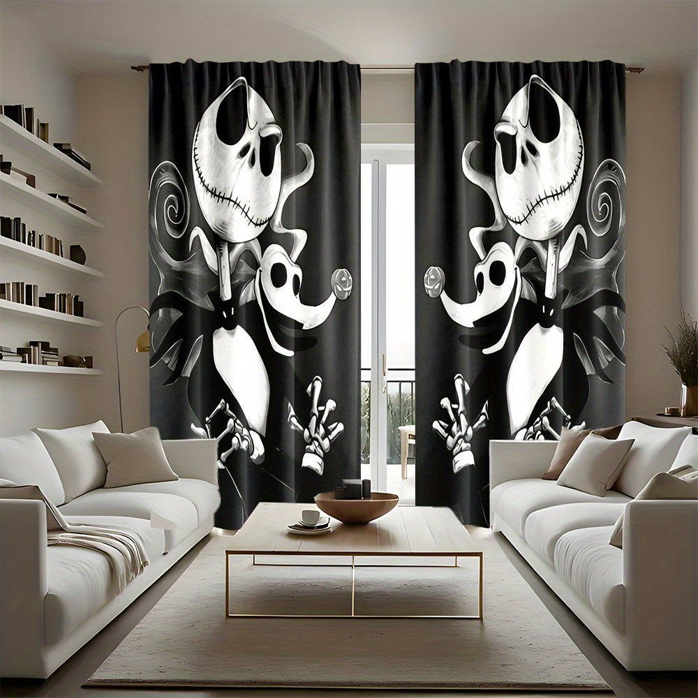 TEMU 2pcs '' Blackout Curtains- Design, Polyester Fabric, Living Room, Bedroom, Study Room, And Holiday Decorations(ramadan, Easter, 's Day), Home