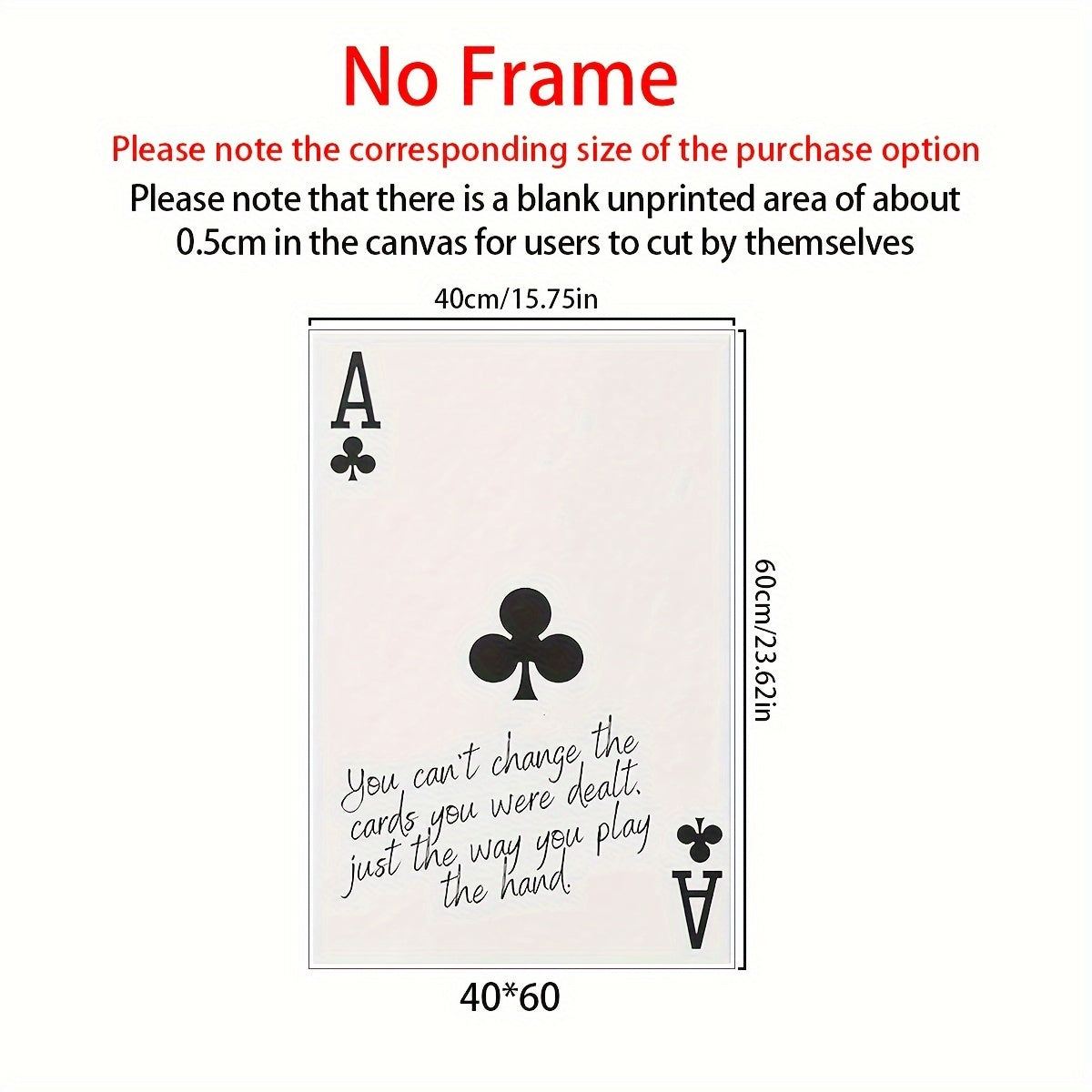 TEMU Funky Posters, Funny Ace Playing Card Canvas Wall Art- Prints Painting Wall Decor For Bedroom ()