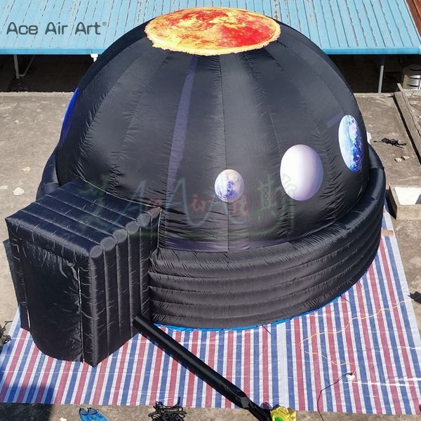Outdoor or Indoor Inflatable Planetarium Tent Projection Dome Tent with Planets Pattern for Fun or School Education