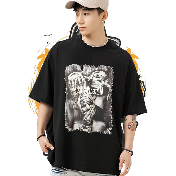 Brand T-Shirts for Men DIY Logo Daily Wear Couples T Shirts Crew Neck Cotton 5A Tops Shirt