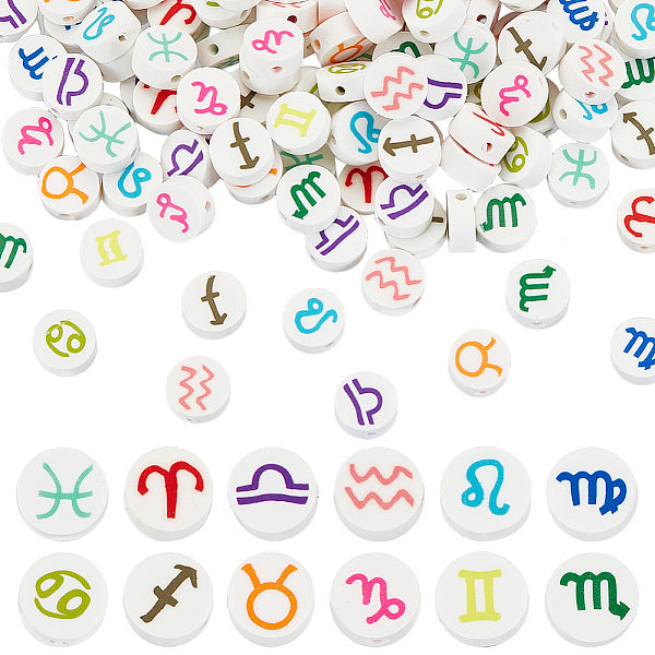 120Pcs 12 Styles Handmade Polymer Clay Beads