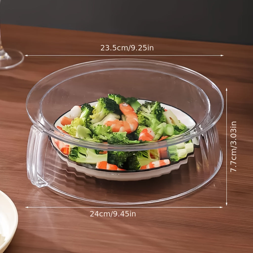 TEMU 1pc Multi-functional Microwave Splash Guard Cover - Heat-resistant , 360° Splash Guard, Food Insulation Lid For Vegetables, Fruits, And Dishes -