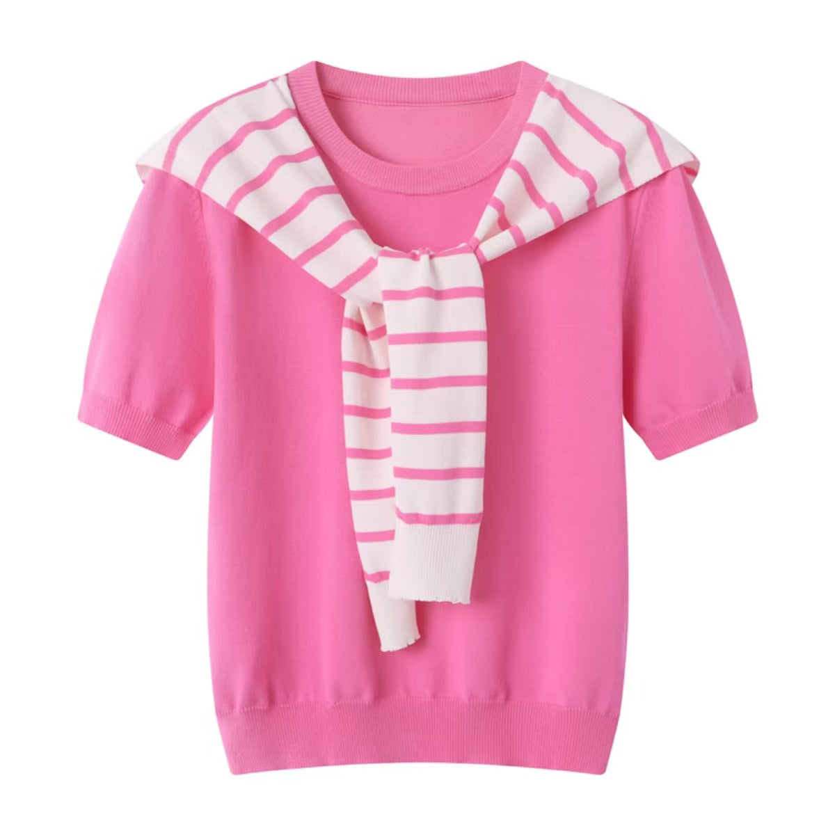 T1138 new spring and autumn knitted striped shawl outerwear thin women&#039;s summer