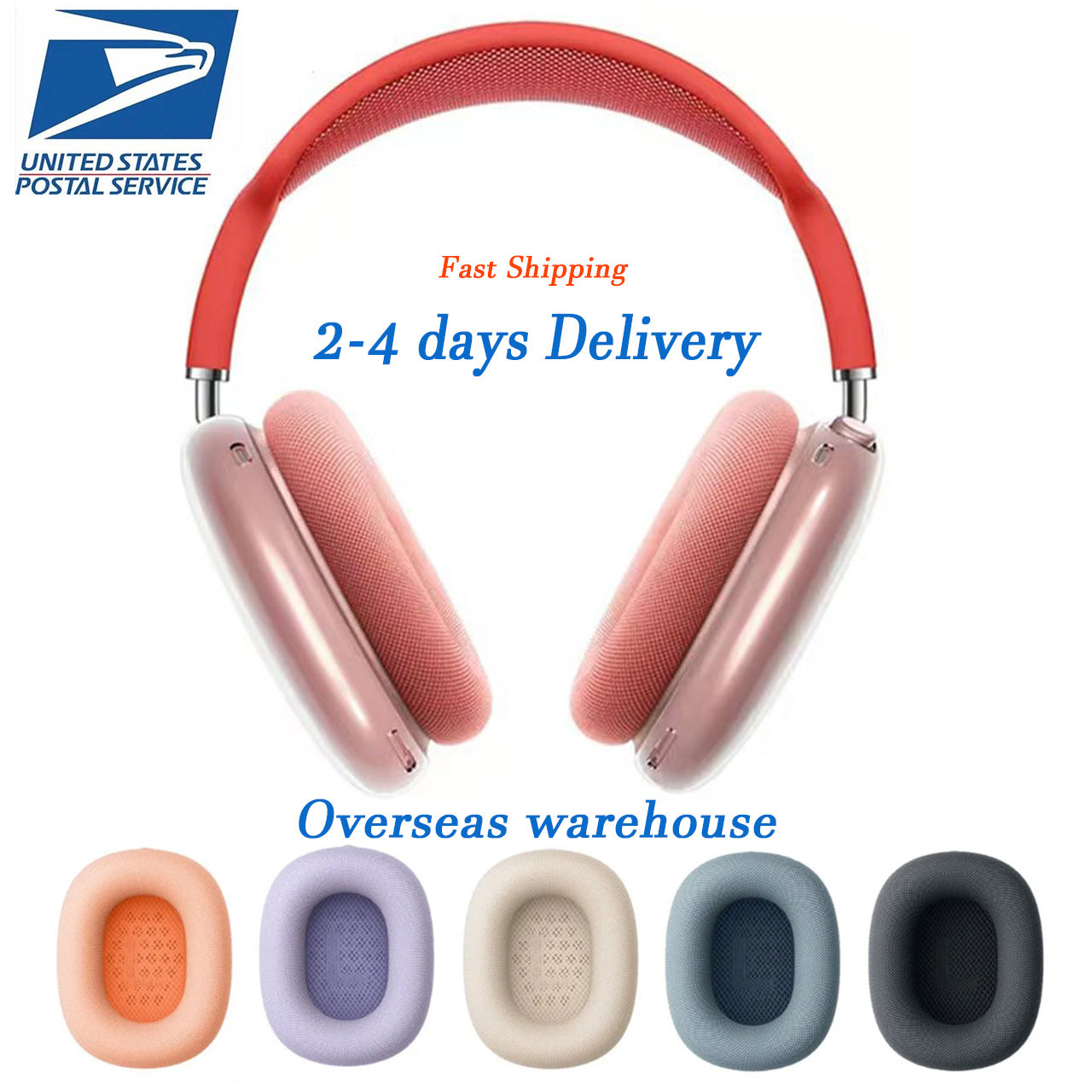 For apple AirPods Max Air pods Maxs ANC Earphones Headphone Accessories Transparent TPU Solid Silicone airpods pro max earbuds Waterproof Protective