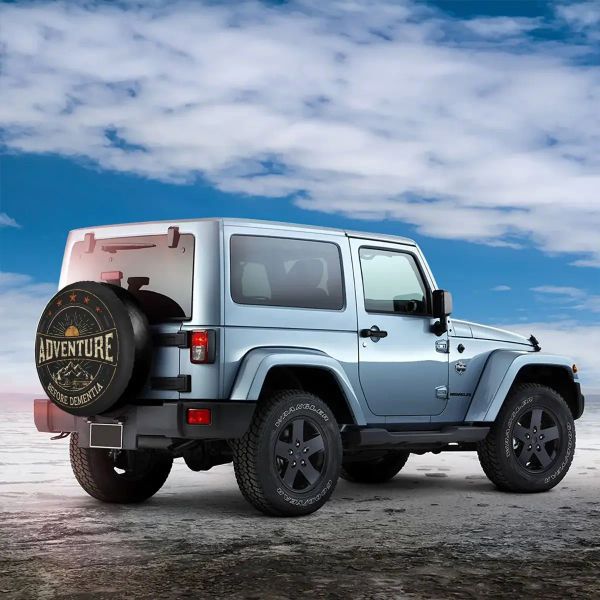 Funny Adventure Camper Travel Spare Wheel Tire Cover for Jeep Trailer RV SUV Dust-Proof Vehicle Accessories 14 15 16 17 Inch