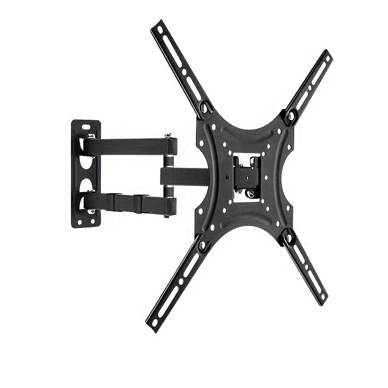 TEMU 1pc Metal Tv Monitor Wall Mount, Hinged Arm With Swivel Tilt & Extension, Fits 32-55 Inches Led Lcd Flat Panel & Curved Tvs, 15.75x15.75 Inches,