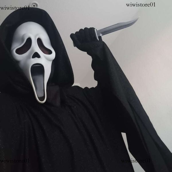 Halloween Cosplay Horror, Funny, Screaming, Ghost Face Mask, Scary Head Cover, Adult Dance Props, Latex NPC Play 8C7