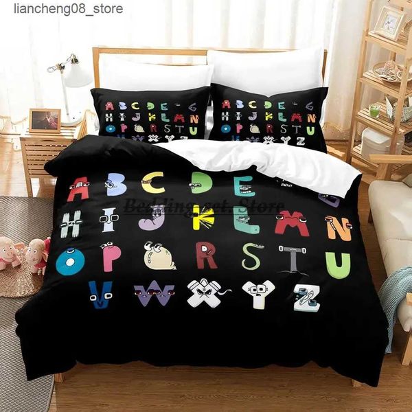 Bedding sets 2023 Alphabet Lore Bedding Set Single Twin Full Queen King Size Bed Set Aldult Kid Bedroom Duvetcover Sets Anime Bed Sheet Set