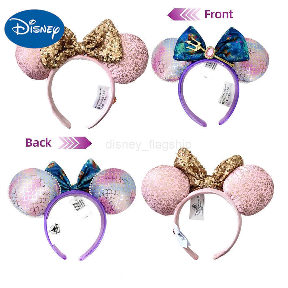 2024 Princess Minnie Mouse Ear Strap suitable for female theme park adult-child plush sequin role-playing girl accessoriesXJ250504