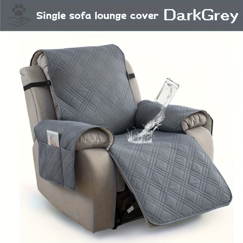 TEMU 1pc 100% High Quality Recliner Chair Cover, Non Slip Recliner Covers For Recliner Chair With Pocket, Washable-insulation-furniture Protector For