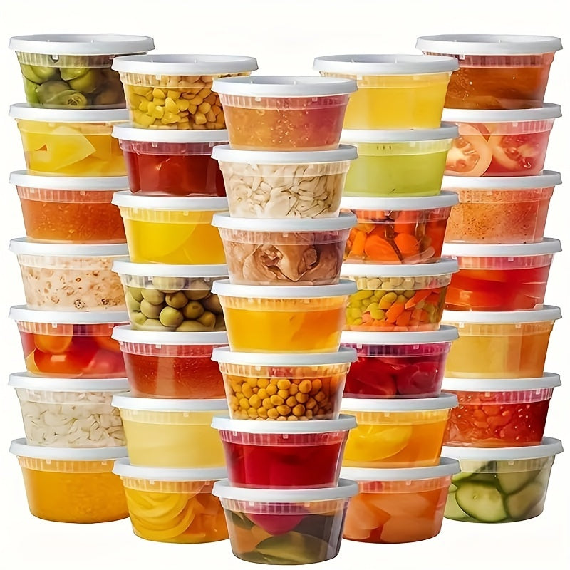 TEMU Airtight Plastic Food Containers With - 8oz & 16oz, Freezer-microwave Safe, & Meal Prep Storage